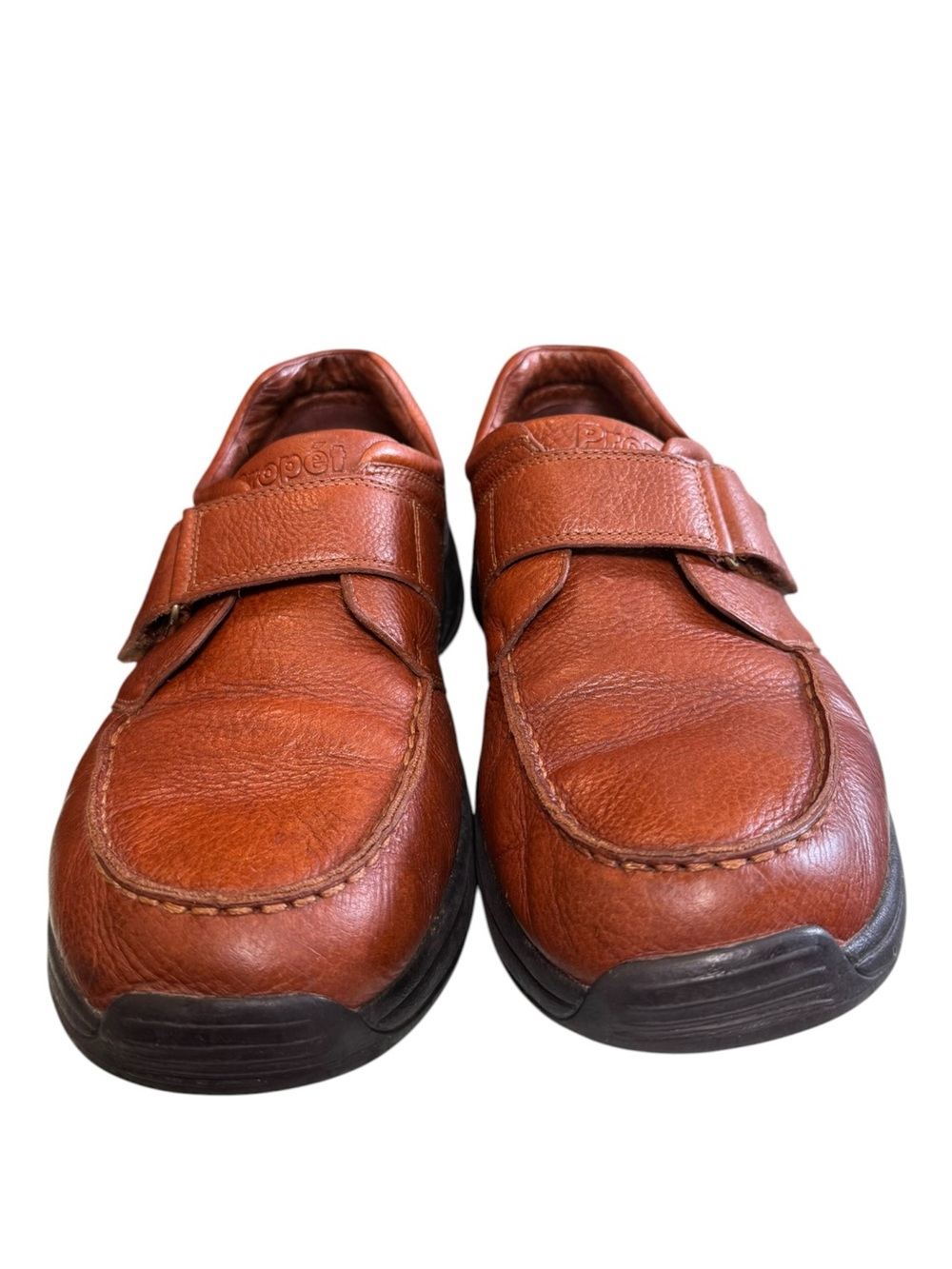 Propét Brown Leather Hook & Loop Comfort Walking Shoes Men’s US 11 M - Picture 7 of 9